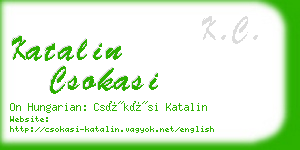 katalin csokasi business card